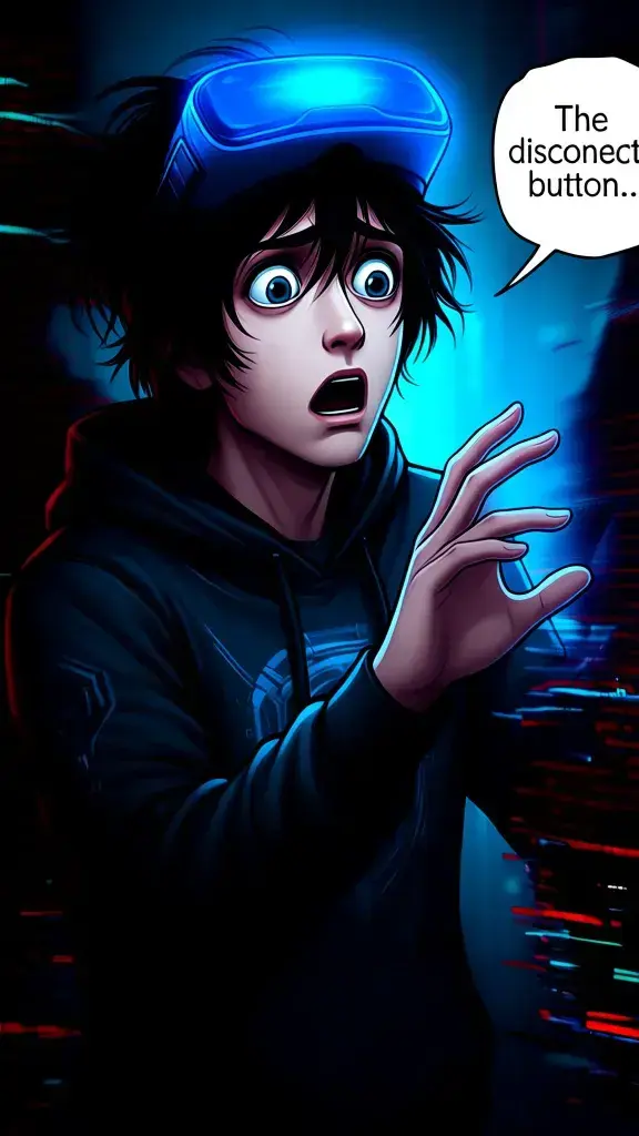 Sudden realization of being trapped.